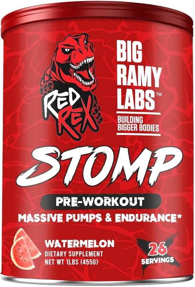 "Red Rex Stomp Pre-Workout" بنكهة البطيخ